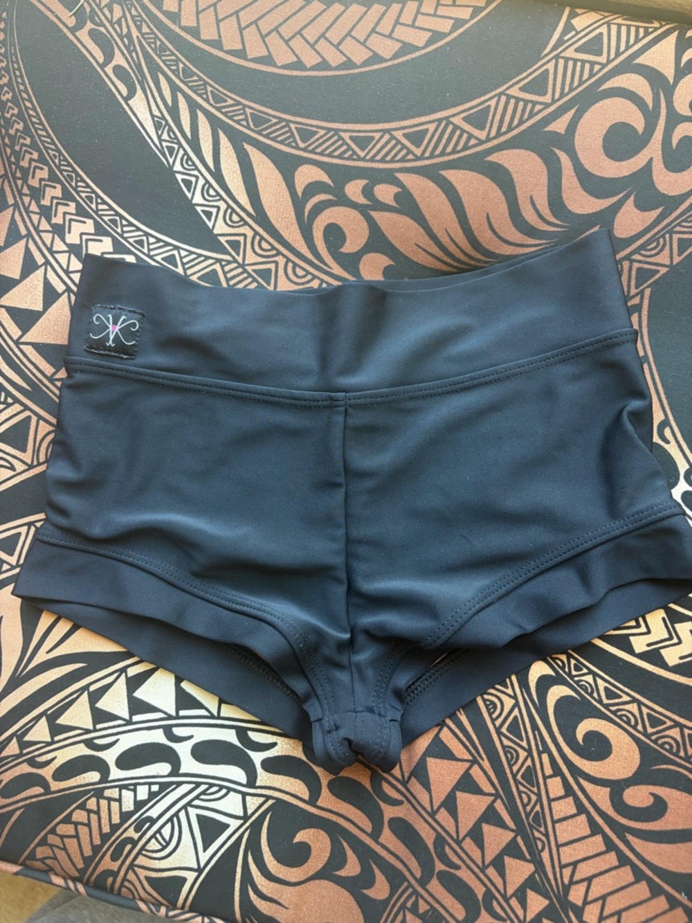 Black Dance Shorts for Kids - High Waist Performance